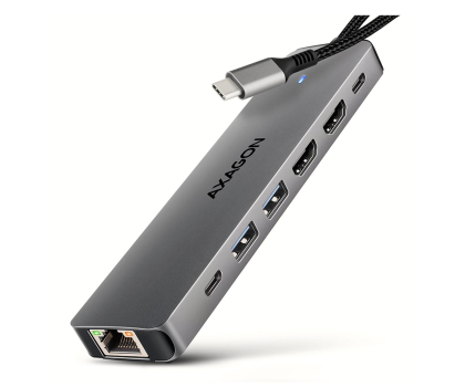Stacja dokująca do laptopa Axagon HMC-7HX2 USB-C 5Gbps DUAL 4K DISPLAY 7in1 hub